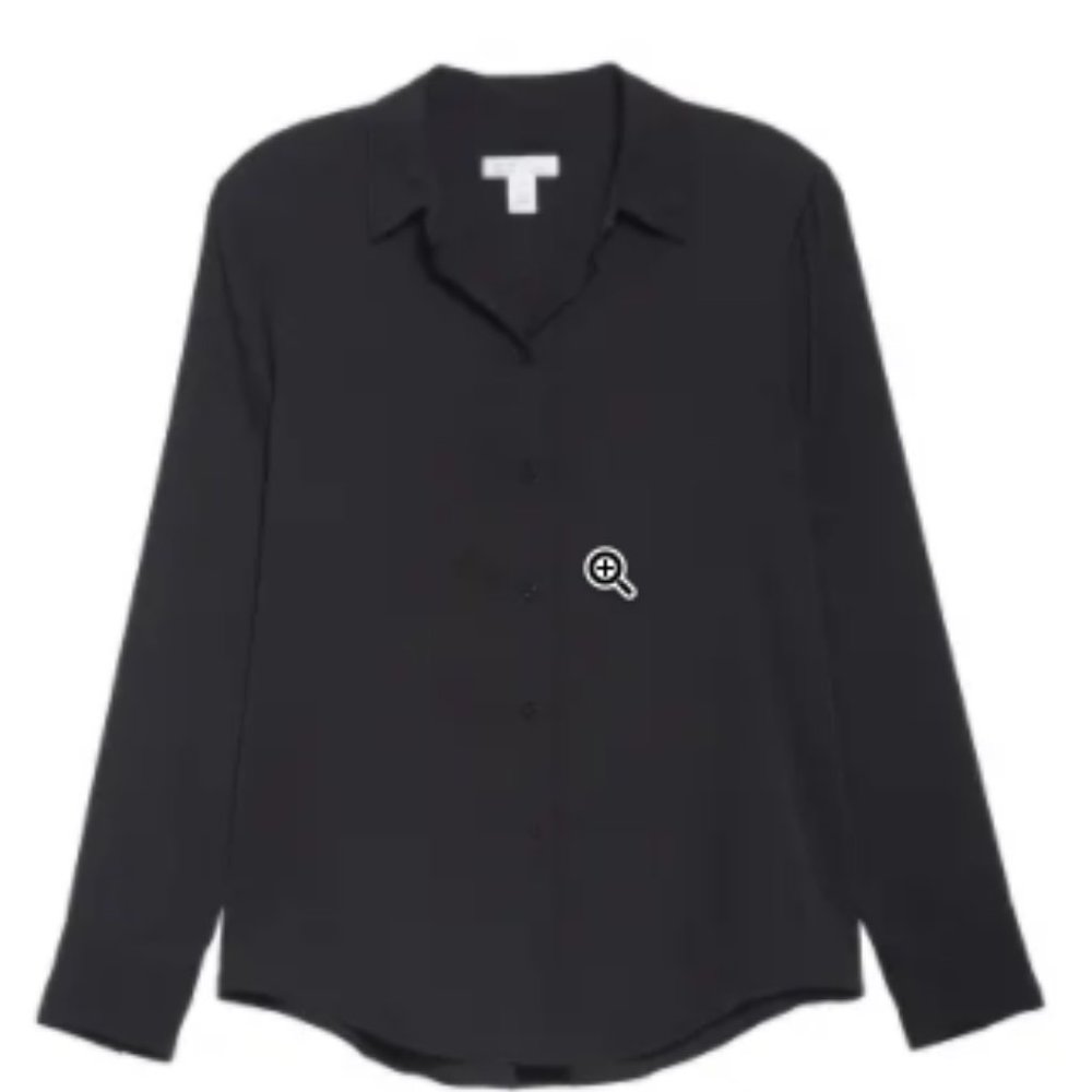Nordstrom Signature Stretch Silk Button-Up Shirt